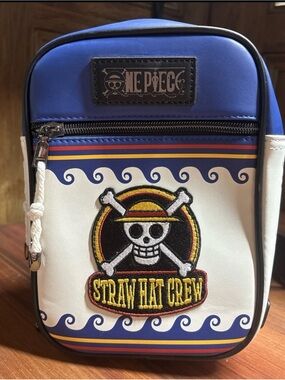 One Piece Blue and White Straw Hat Crew BoxLunch Messenger Bag